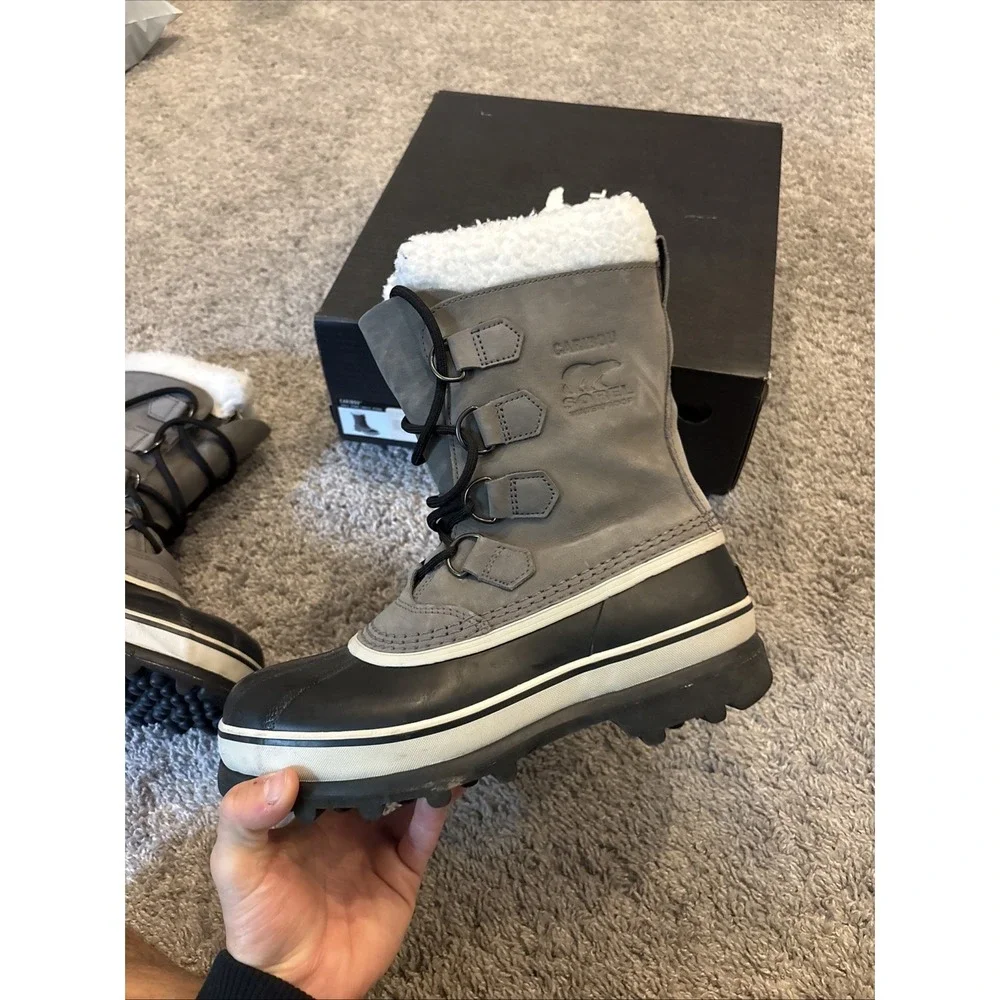 Sorel Caribou Snow Boots Waterproof Lined Women's Sz 8  *WORN ONLY 2x* EUC
